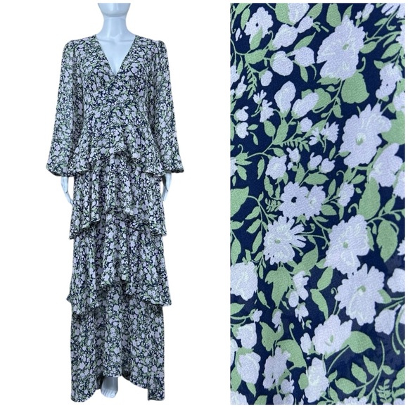 Astr | Dresses | Astr The Label Anora Floral Tiered Maxi Dress Size Small  Cottagecore Boho Event | Poshmark